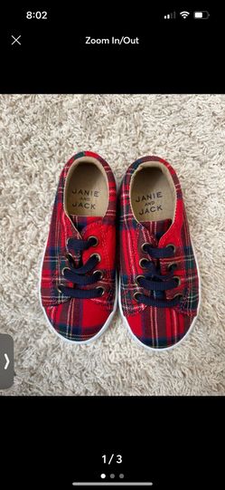 Janie and Jack plaid sneakers