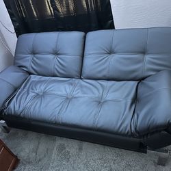 leather futon with 2 usb ports and 2 outlets