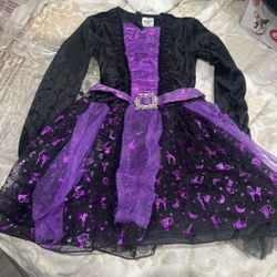 Girls Witch Halloween Costume Dress