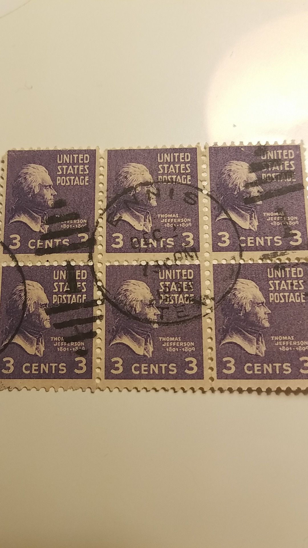 1938 Thomas JEFFERSON 3c stamp