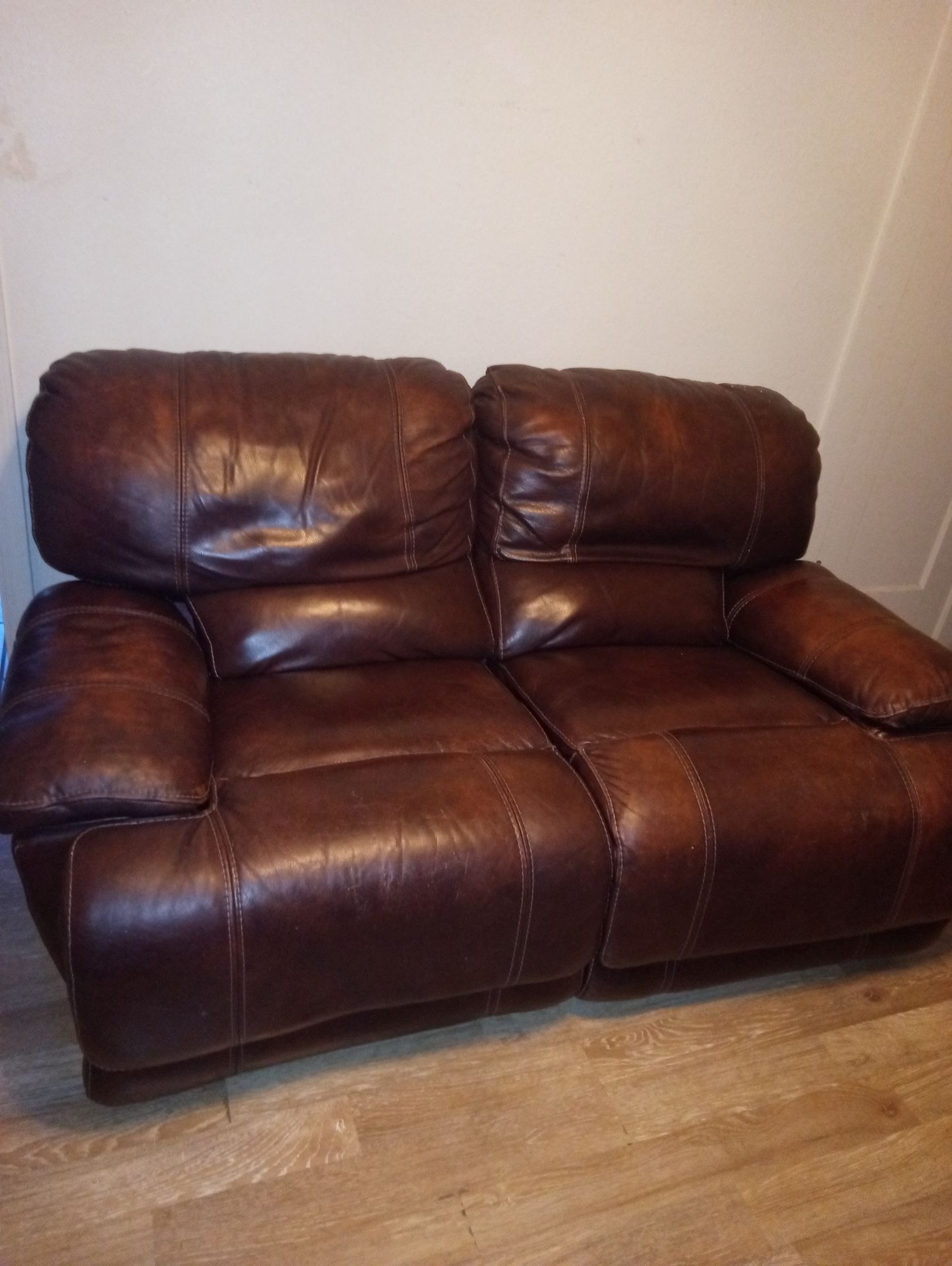 Couch / Sofa Loveseat Brown.