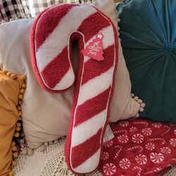 New Christmas Candy Cane Pillow
