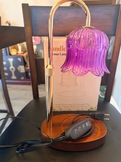 🌷 Elegant Purple Tulip Candle Warmer Lamp