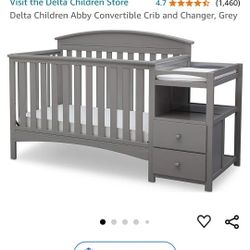 Crib with changing table 