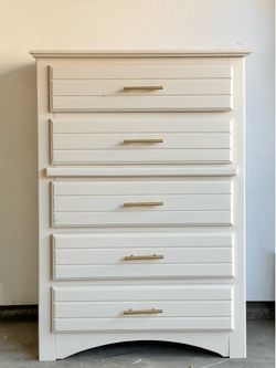 Cream 5 Drawer Dresser