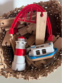 Brio train track building toy wooden lighthouse