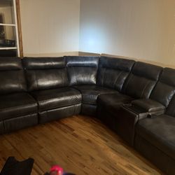 Leather Sectional 