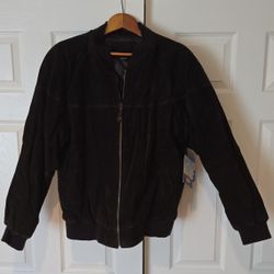 Dark Brown Leather Jacket Size M