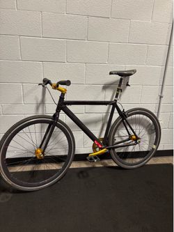 Fixie Road Bike 54cm - Black & Gold