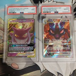 PSA slabs Gengar & Mimikyu  And Lucatio Vstar