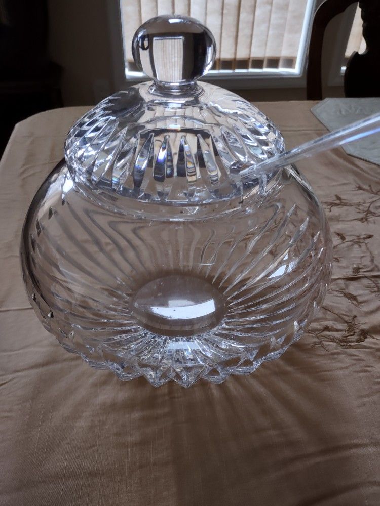 Gorgeous Italian Made Crystal Punch Bowl