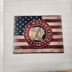 Classic Indian Motorcycle  Faux Vintage Ad Metal Sign 