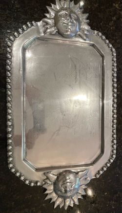 Silver Metal Decorative Tray