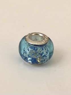 Murano Lampwork Charm Glass Beads for European Bracelet, 925 Silver