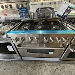 Zline 36” Gas Freestanding Range In Stainless Steel New Open Box