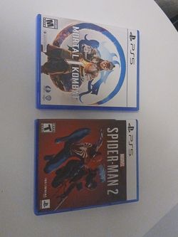 Playstation 5 with controller and 2 games barley used