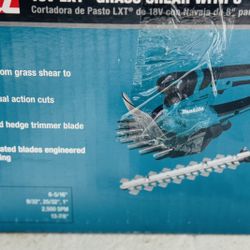 Makita LXT 18V Lithium-Ion Cordless Grass Shear with Hedge Trimmer Blade, Tool Only