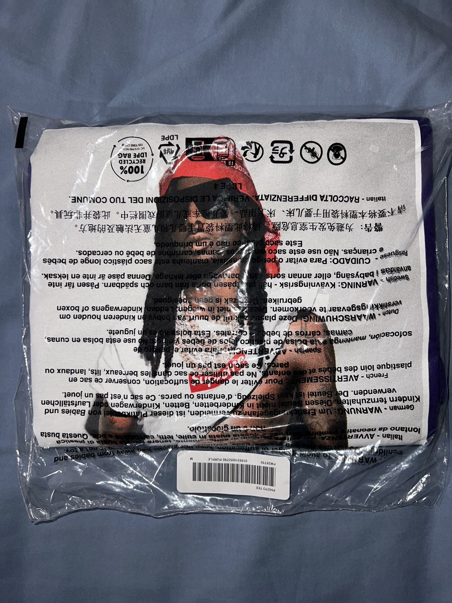 Supreme Playboi Carti Tee Purple FW25 - SIZE Medium