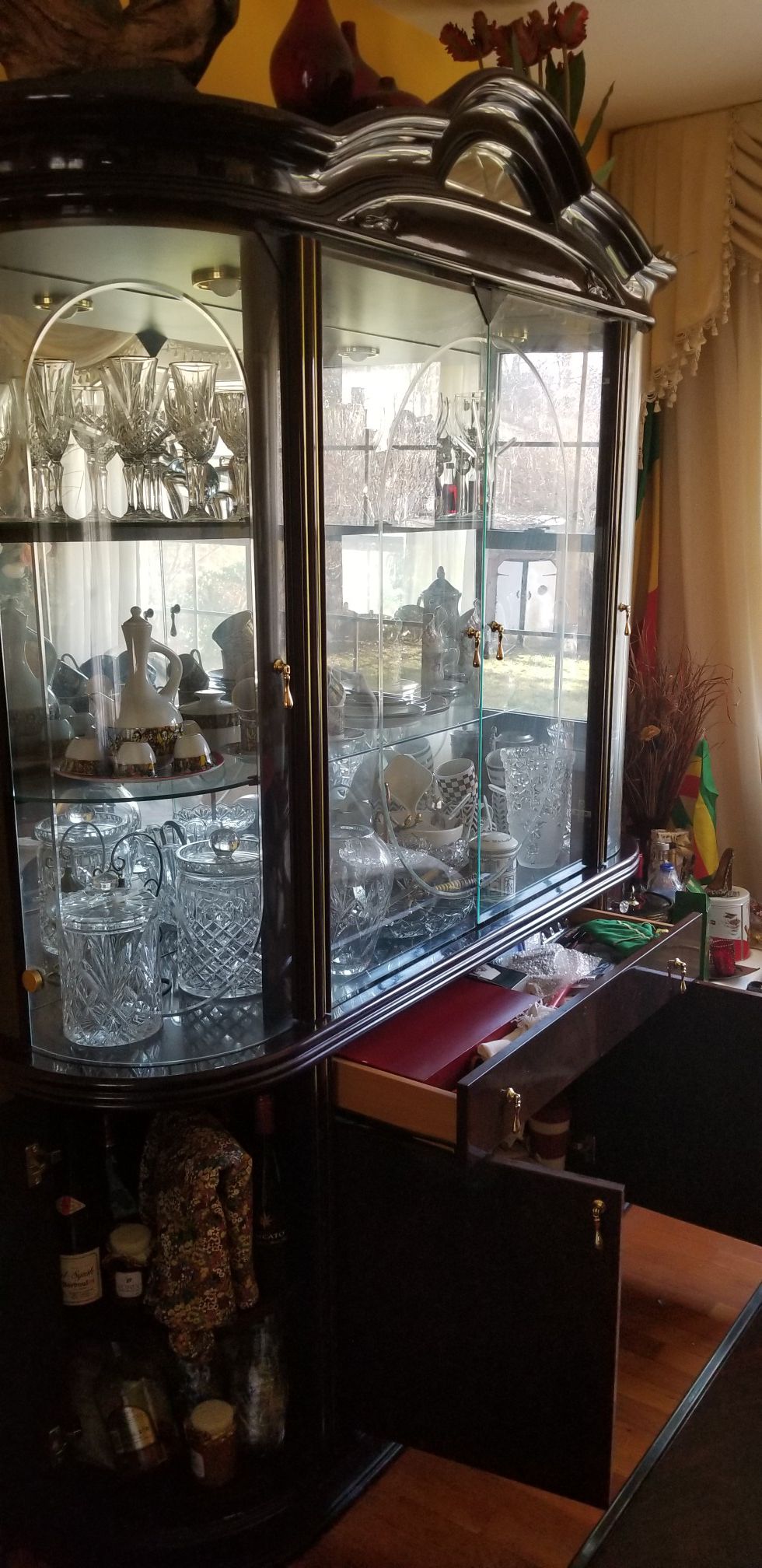 Dining room glass drawer