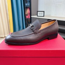 Ferragamo Men’s Leather Shoes With Box 2026 New 