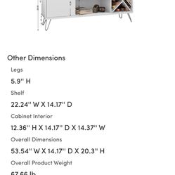 Dammon White Storage TV Stand