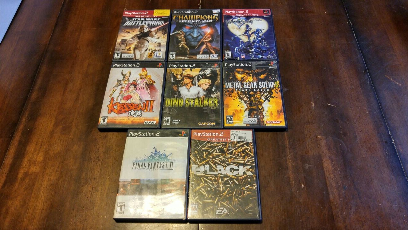 Lot of 8 ps2 cases only