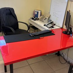 Two Small Office Desks And Chair
