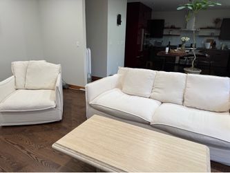 Crate & Barrel Oasis Sofa & Loveseat Set