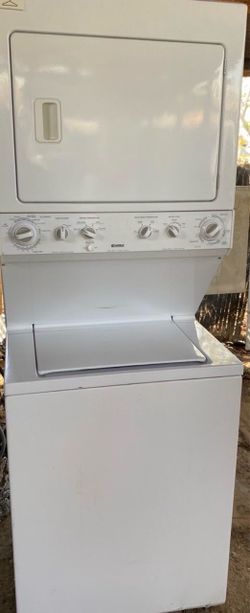 Electric washer and dryer double stack