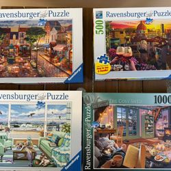 Four Ravensburger Puzzles
