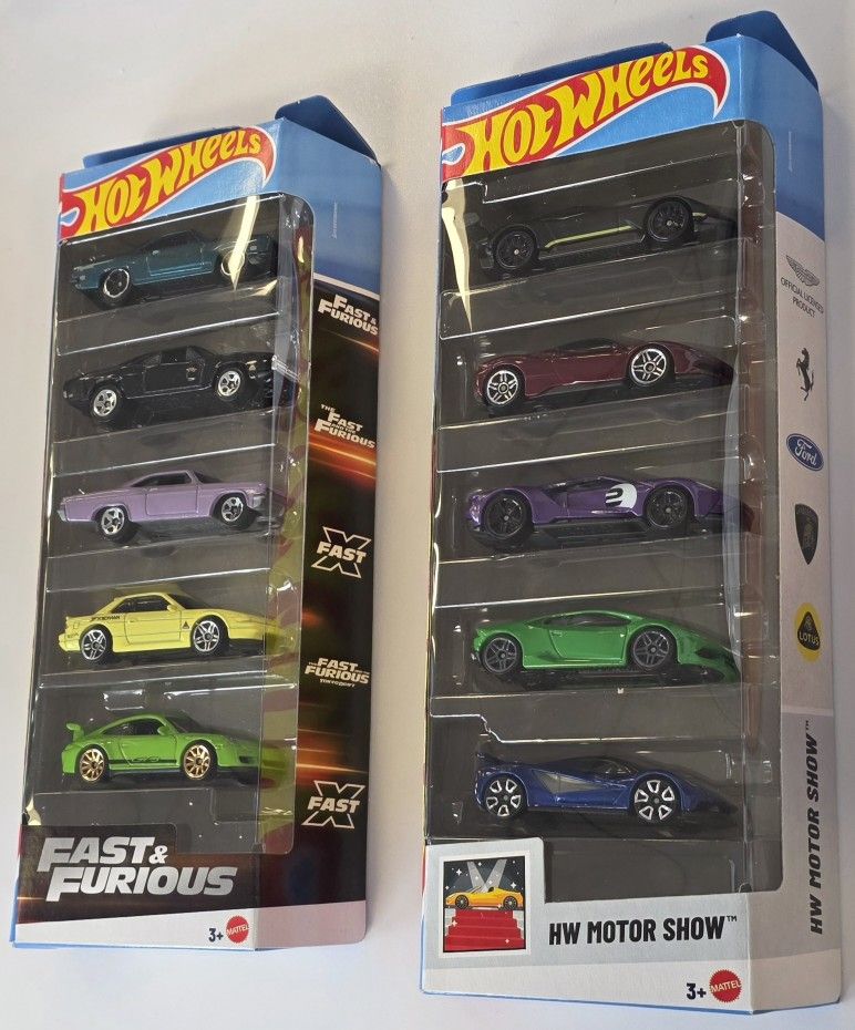 FAST&FURIOUS and HW MOTOR SHOW 5-pack (new for 2025 and hard to find) Hot Wheels,