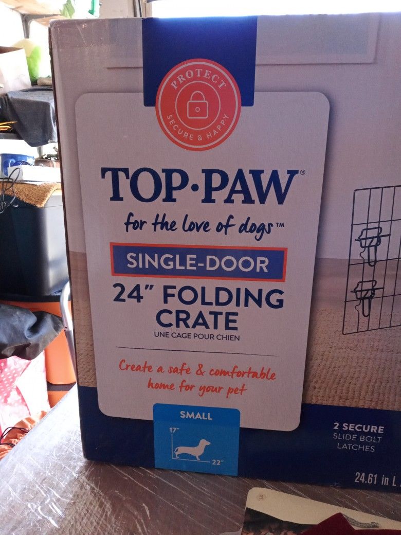 NEW 24"BY 17" BY 19" FOLDING ANIMAL CRATE