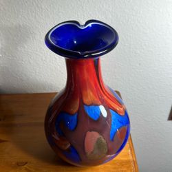 Mid Century Decorative Heart Shape Topped Vase