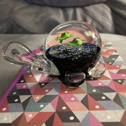 Glass turtle Paperweight