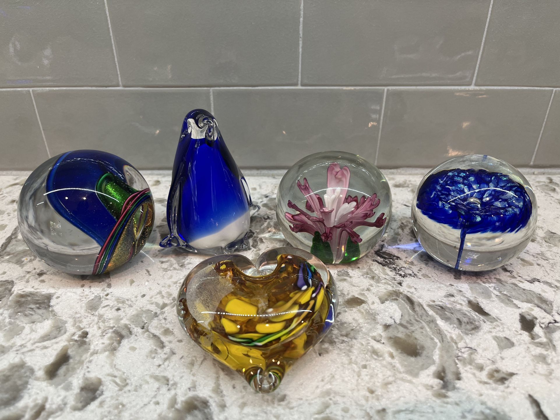 Blown Glass Paperweights 25 Each