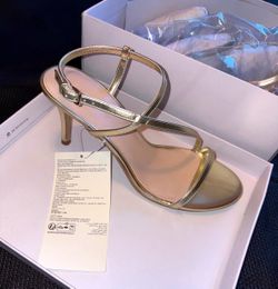 The Drop Arco NWT Dressy Womenβs Gold Heeled Sandal Size 9