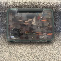 Vintage Fishing Flys Brand New Tacklebox, White River