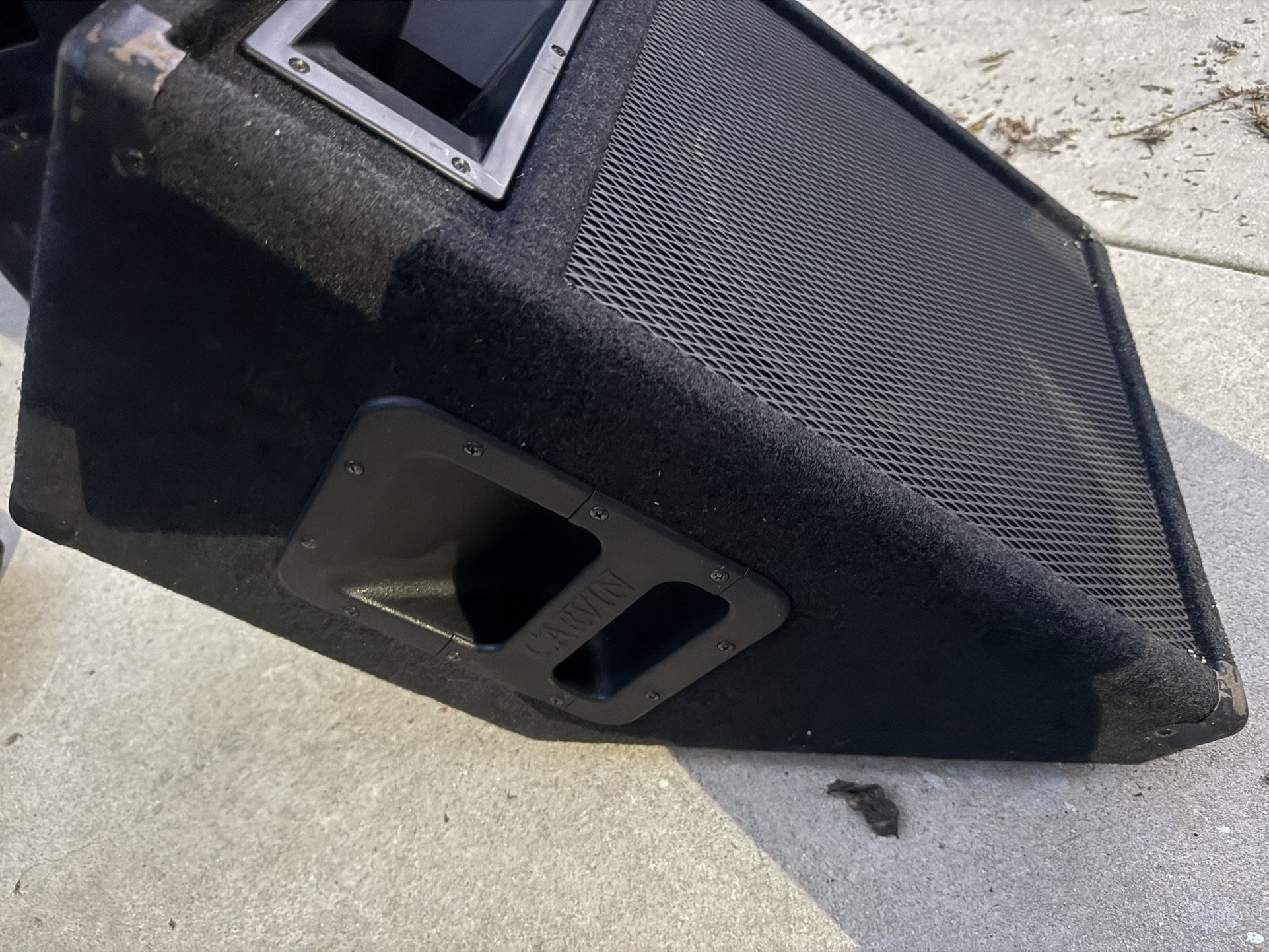 Pair CARVIN 722 Stage Wedge Monitor 12" Speaker 200 Watts E1