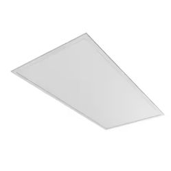 Commercial Electric 2 ft. x 4 ft. White Integrated LED Flat Panel Troffer Light Fixture at 5000 Lumens, 4000K Bright White
