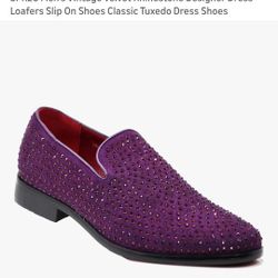 Vintage Velvet Rhinestone dress loafers