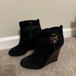 Tory Burch Alaina Wedge Ankle Booties Size 7.5 M