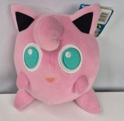 Tomy Pokémon Plush Jigglypuff Stuffed Toy 8" Pink Officially Licensed 2017.