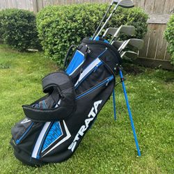 Men’s RH golf clubs and bag