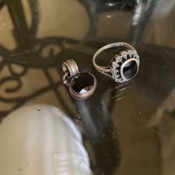 925 Silver Necklace Charms , Size 8 Silver 925 Ring Both 45doklars