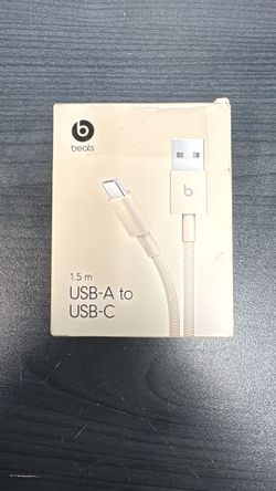 New Beats USB-A to USB-C Woven Cable (1.5 m/ 5 ft) - Surge Stone