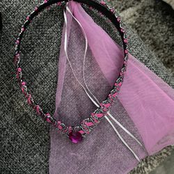 USED - Cute Girl’s Headband & Princess Vail (Pink)