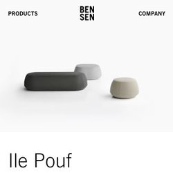 BEN SEN  Ile Pouf series of ottomans (set of 2)