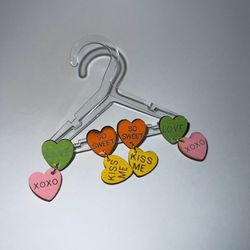 Set Of 2 Pair Handcrafted Valentine’s Day Conversation Heart Earrings