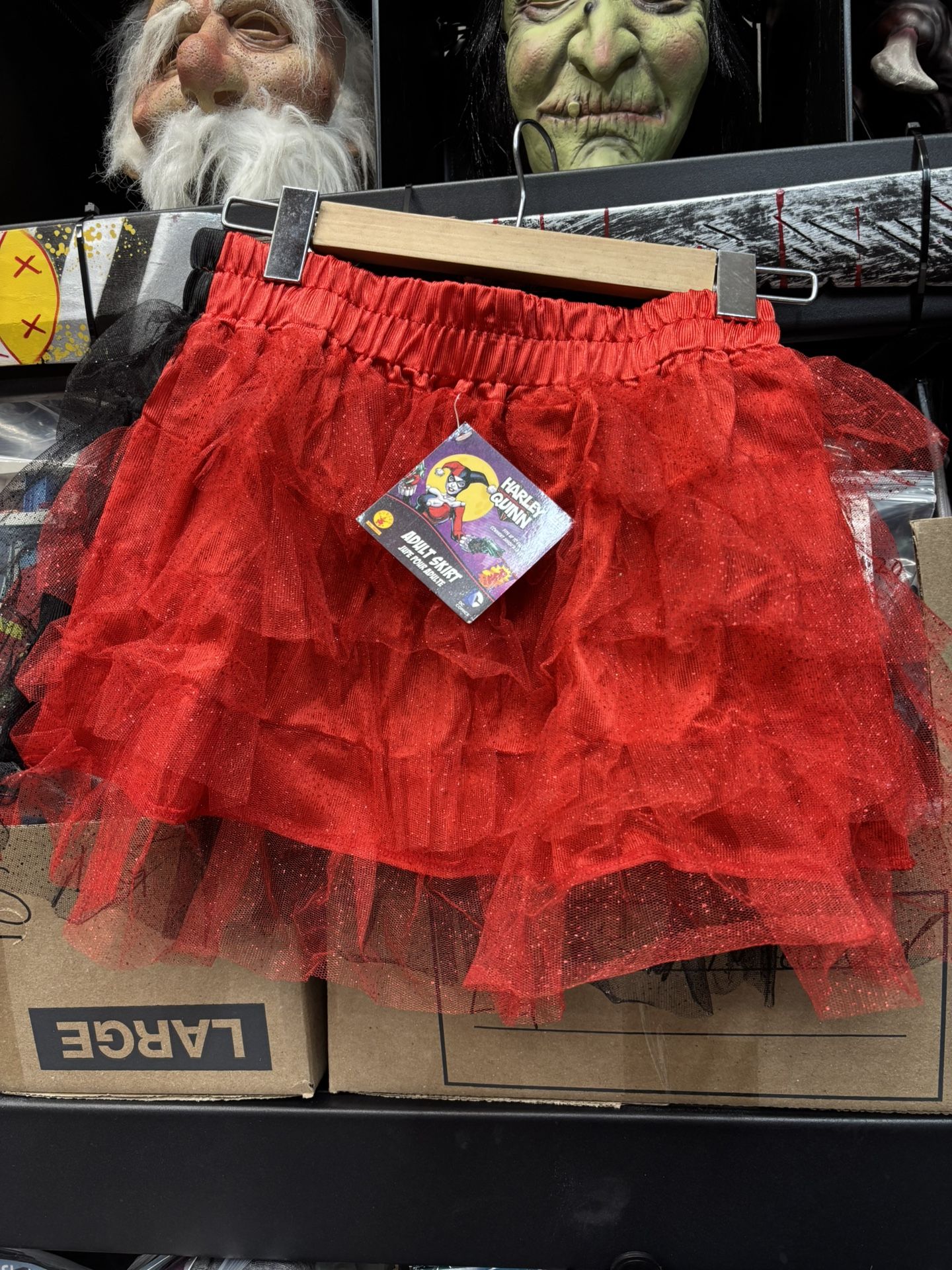 New, Women’s Harley Quinn Black and Red Skirt Size Small