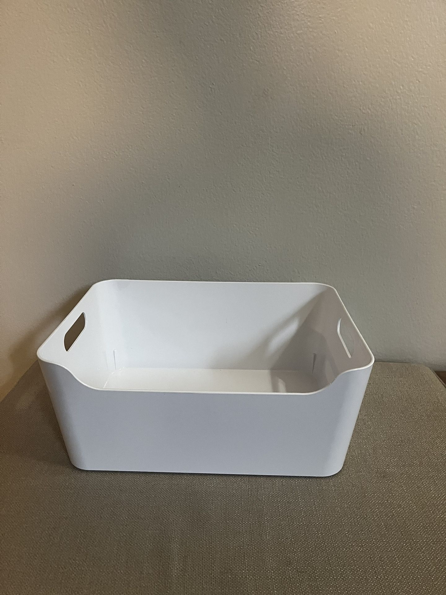 4 IKEA White Storage Bin 
